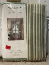 Waverly Garden Room Panel Pair/ Tiebacks Carolina Garden 84"x84" NEW