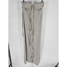 Vintage Y2K Epilogue Womens Sz M Maxi Length Strapless Dress Gray Striped