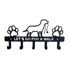 Key Holder Wall Mount with 5 Hooks - Pet Dog Key Rack Organizer for Entryway