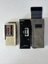 Olympus Pearlcorder L200 & Sony BM-540 Microcassette Recorders Untested