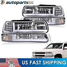 Headlights Bumper Lamps For 1999-2006 2002 Chevrolet Silverado 1500 2500 3500