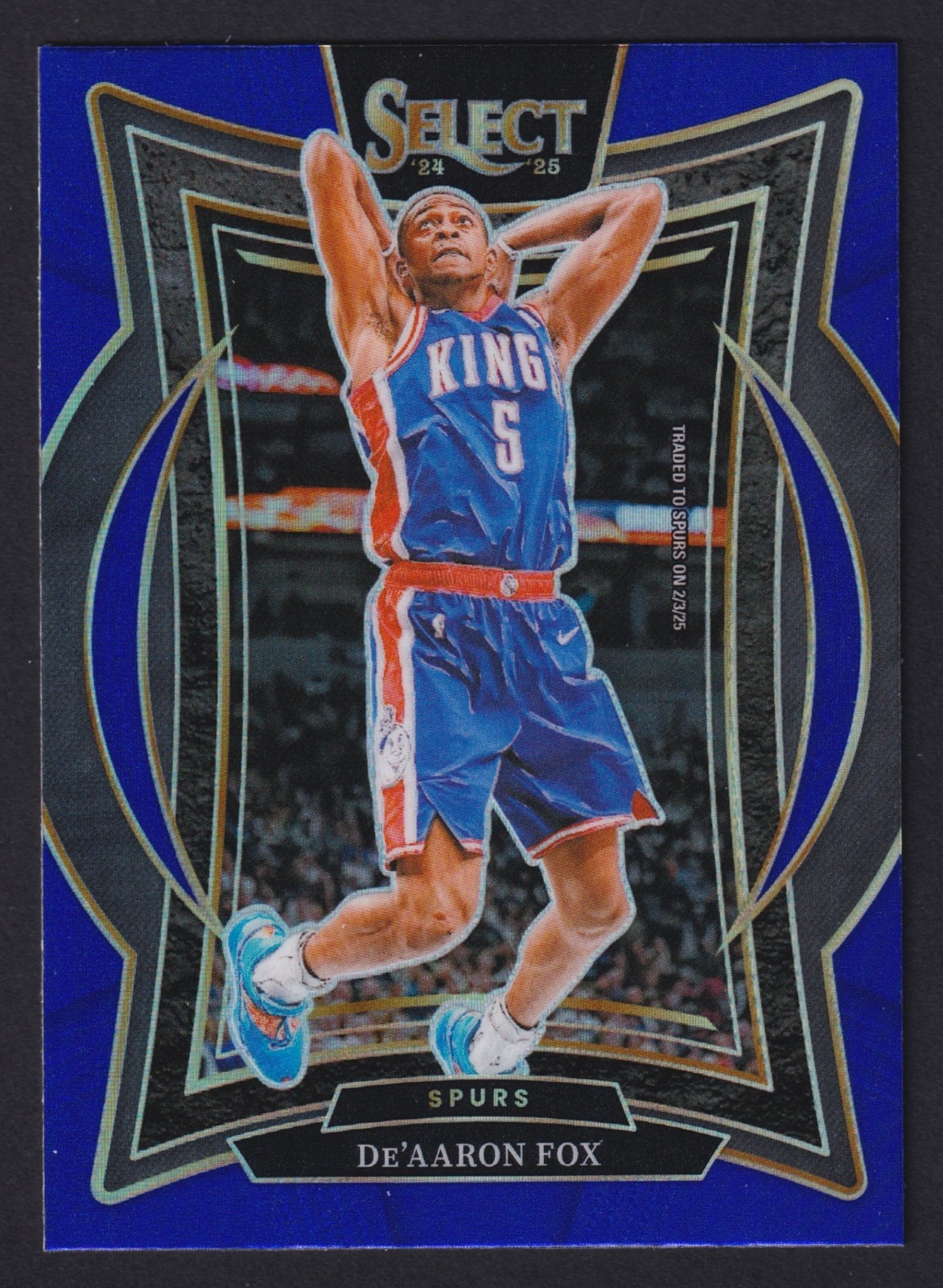 2024-25 Panini Select De'Aaron Fox Blue Prizm #3 Spurs NM-MT
