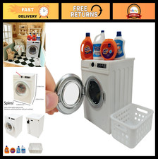 Miniature Electric Washer Dryer Set 1:12 Scale Dollhouse Laundry Accessories