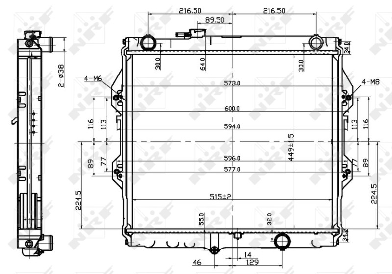 NRF 53151 Radiator, engine cooling for TOYOTA