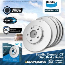 Bendix Front + Rear GCT Disc Brake Rotors for Hyundai Accent RB 1.4L 1.6L 10-19