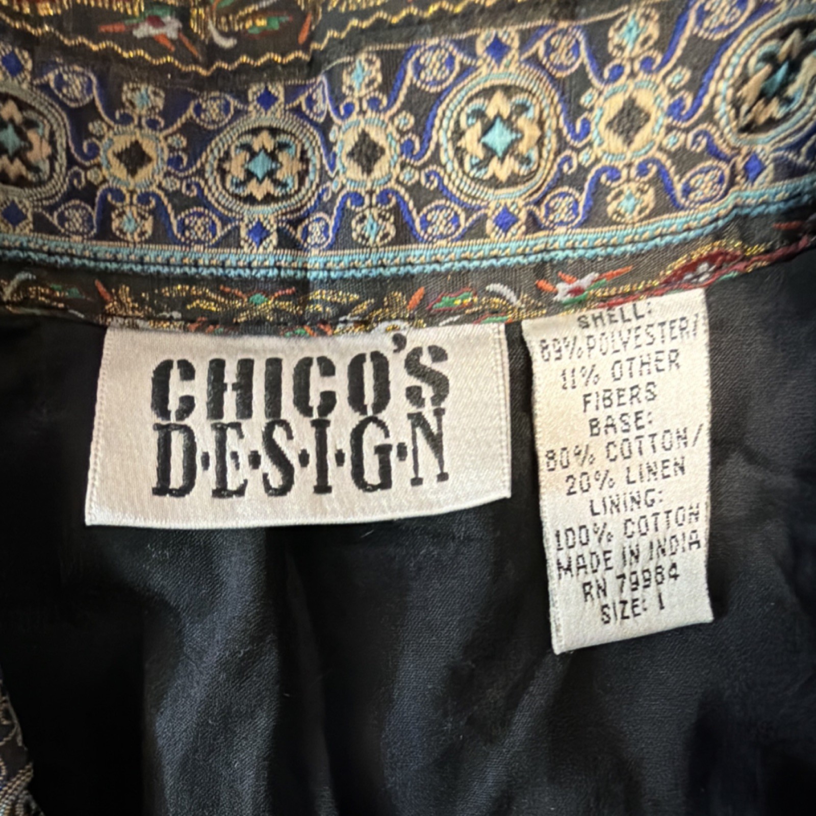 Chico's Design Multicolor Geometric Pattern Colla… - image 7