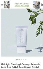 Midnight Clearing Benzoyl Peroxide Acne 1 oz F H F FarmHouse Fresh