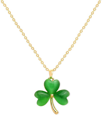 Celtic Shamrock Necklace for Women - St. Patrick'S Day Green Clover Jewelry