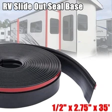 Racewill 1/2"x2.75"x35' RV Trailer Slide Out Wiper Seal Rubber Weather Seal NEW