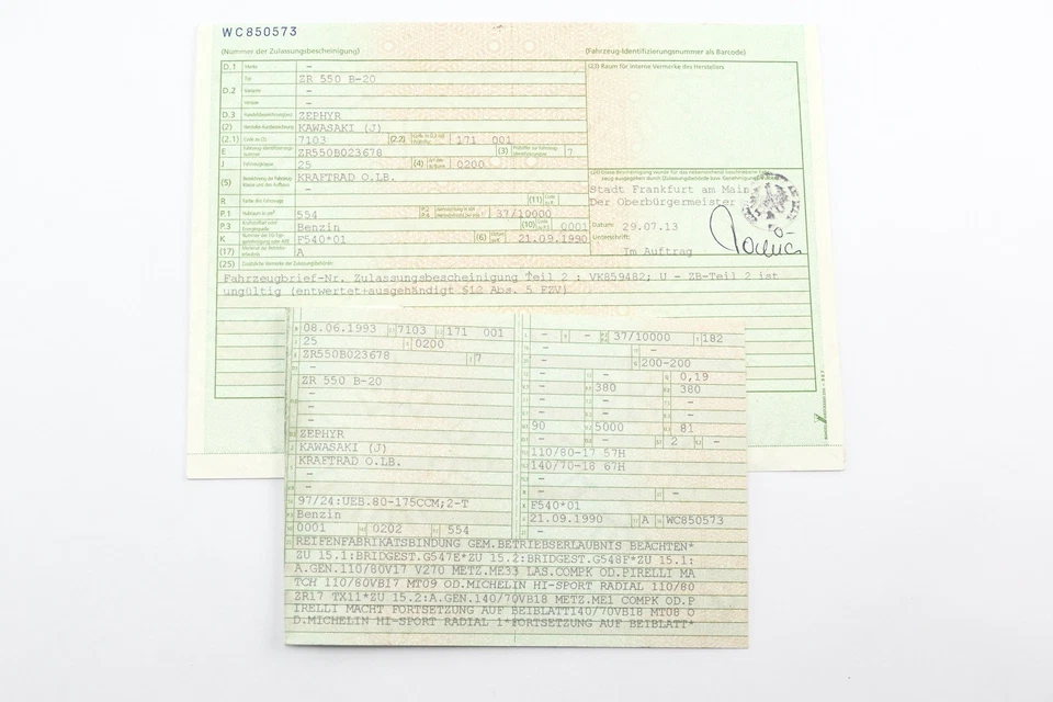 Kawasaki Zephyr ZR 550 1993 - Frame N90A - Image 4 of 4