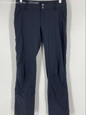 Columbia Womens Blue Flat Front Pockets Activewear Hiking Pants Size 4