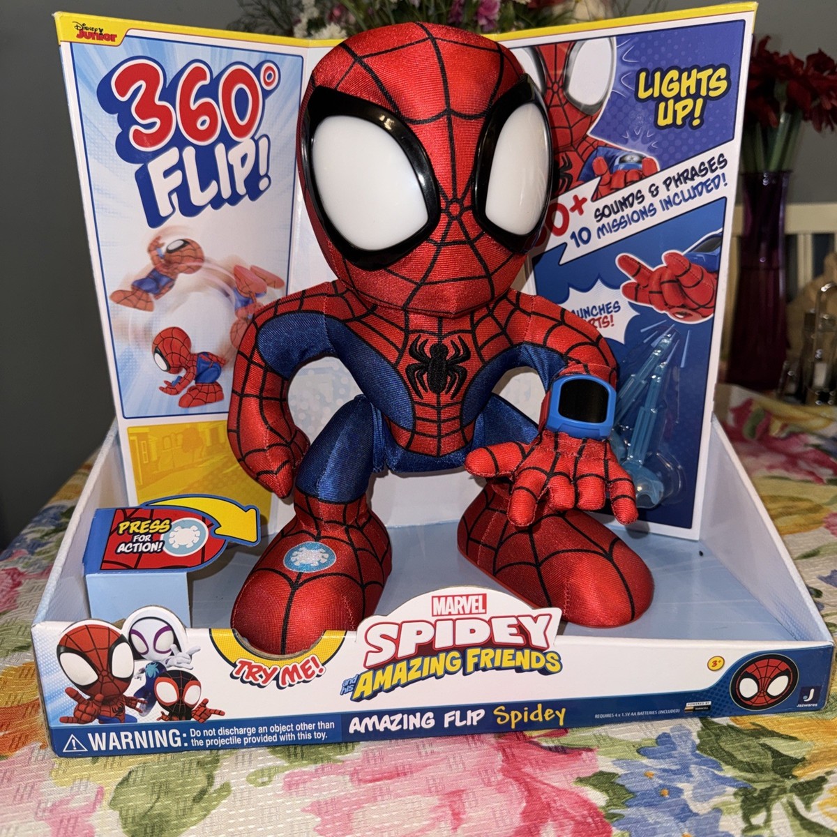 スパイダーマン SPIDEY ALIVE Marvel Spidey 360 Amazing Friends AMAZING Flip Spidey Lights