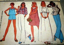 LOVELY VTG 1970s DRESS TOP SHORTS McCALLS Sewing Pattern 12/34