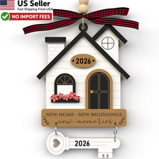 Wooden Home Ornament 2026 House Warming Gifts New Home New Beginning FROM USA