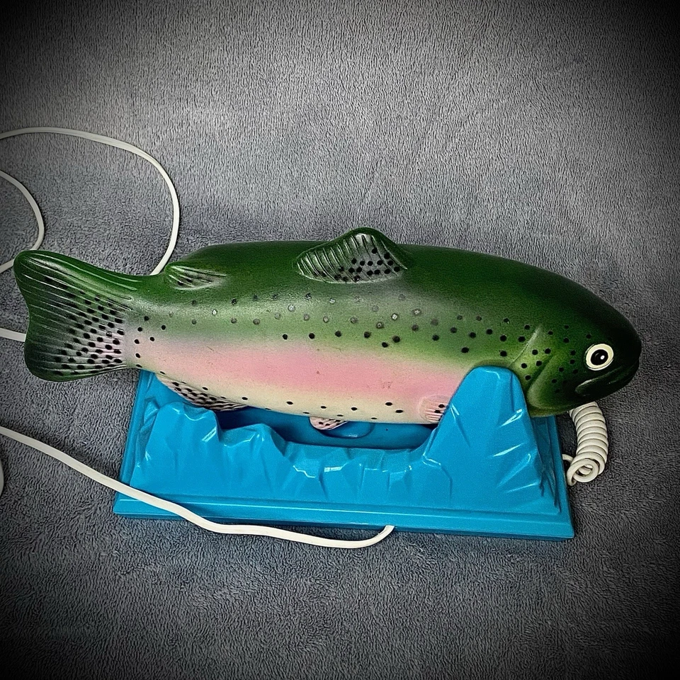 Landline Phone - Rainbow Trout Fish -  Novelty - Fish And Chips Themed - Tested - Image 4 of 4