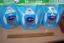 3x Carex 2 Hour Protection Antibacterial Hand Wash Refills 1000ml 4.31 per litre