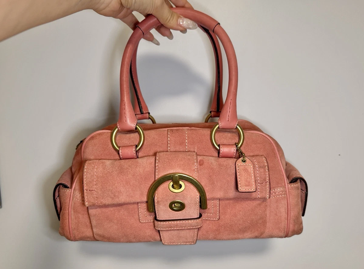 Coach Pink Suede Exterior Bags & Handbags for Women for sale - eBay