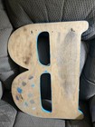 wooden Letter B Painted With Flowers — photo 4