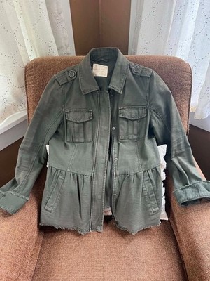 Altar'd State Denim Jacket Size Medium Olive Green Pre-owned Excellent Condition