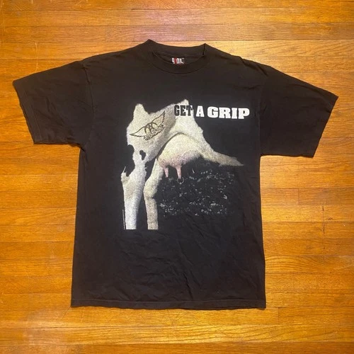 Aerosmith Get A Grip World Tour T-Shirt Giant T 1990s vintage concert t-shirt, vintage, size XL, single stitch, B+ condition