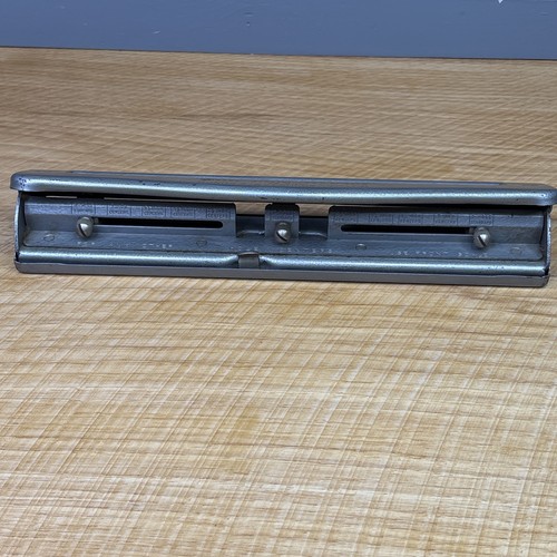 VTG Mutual Adjustable # 20 3 Hole Punch Office Supplies Industrial MCM Metal USA - Picture 3 of 6