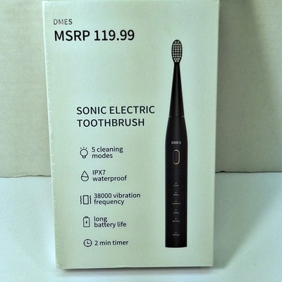 DMES Sonic Electric Toothbrush 5 Modes USB Rechargeable New in Sealed Box Black