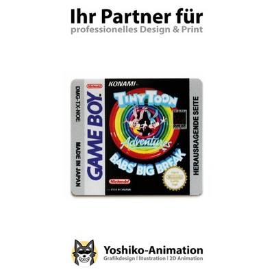 Tiny Toon Adventures [DMG-TX-NOE] GameBoy Ersatz Label Aufkleber