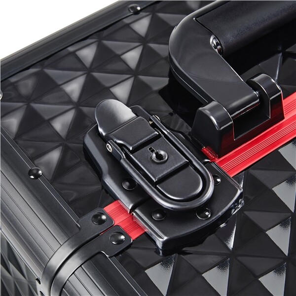 Professional Rolling Makeup Train Case with Drawers, Large Cosmetic