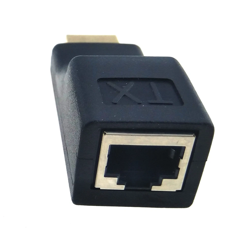 Extensor HDMI a través de red RJ45 Cat 6 cable HD 1080P transmisor receptor 100 pies Foto 2 de 4