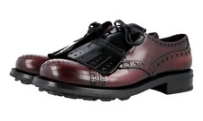 PRADA RUNWAY Brogue Kiltie Bulky Dress Shoes 2EG197 Burgundy -  US 8.5 EU 41,5