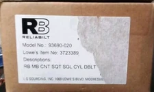 RELIABILT Contemporary Square Matte Black Single Cylinder Deadbolt