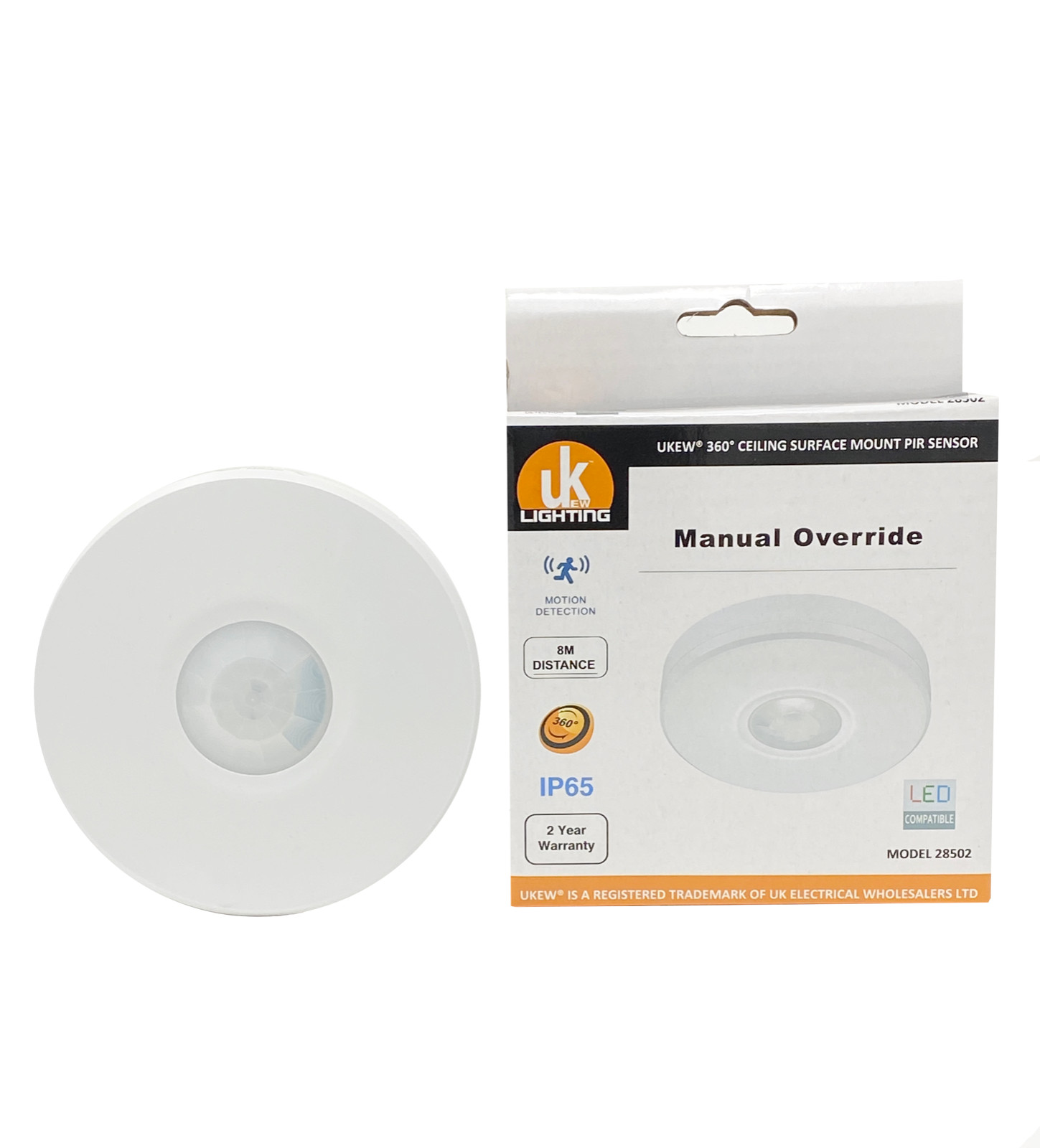 Bathroom  Motion Sensor Manual Override IP65 Infrared