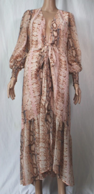 Bar III Python Print Wrap Dress Size XS