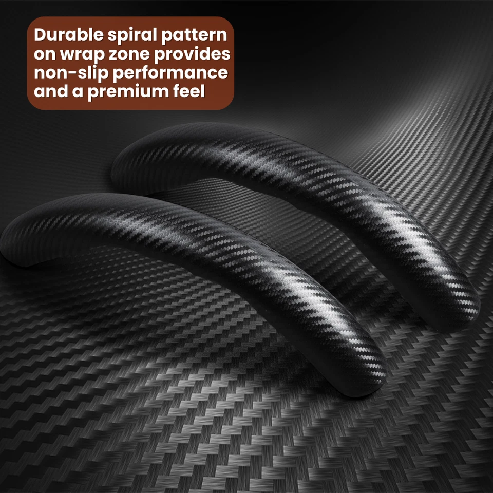 Segmented Steering Wheel Cover for Mercedes-Benz SLK-Clas 2011-2016 Carbon Fiber - image 3 of 4