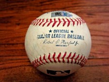 Jorge Lopez Brewers Game Used STRIKEOUT Baseball 9/29/2015 MLB DEBUT K #3 Upton