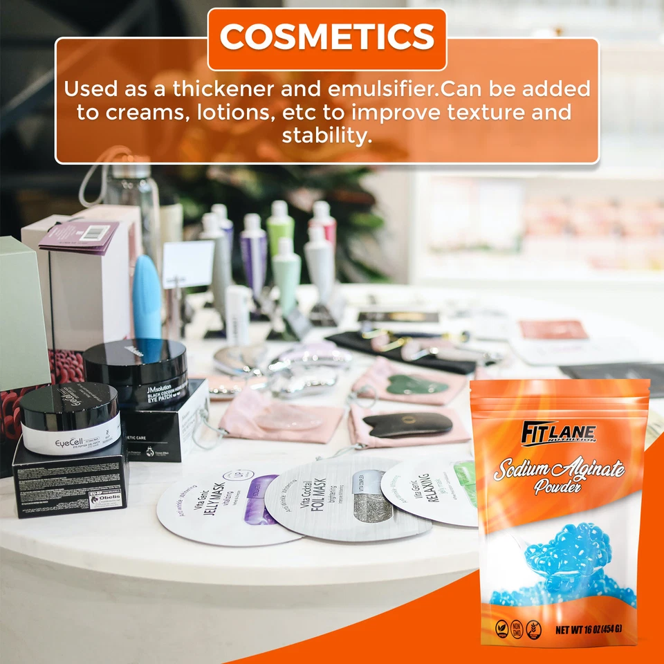 Polvo de alginato de sodio, polvo a granel de grado alimenticio para espesar bolsa de 16 oz Foto 2 de 4