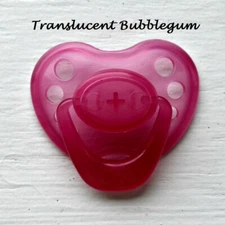 Honeybug MAGNETIC PACIFIER reborn art doll newborn handle Translucent Bubblegum