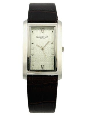 Kenneth Cole KC1144 Linen Dial Curved Case & Glass Brown  display picture 1