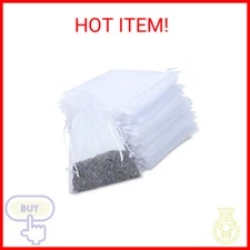 Kslong 100PCS Small Mesh Bags Drawstring 3x4,Sheer Organza Bags Drawstring for J