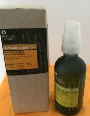 PANGEA ORGANICS Massage Malagasy Ginger With Lemongrass Body Oil  4oz/120 mL NWB