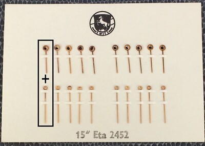 Nos New [1 Set = 2 Hands ] Eta 2452 90/150 Wit Nadel Hand Golden Schlagstock