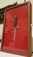 Unique custom Double Edged Dagger striped Wood one of a kind beautiful
