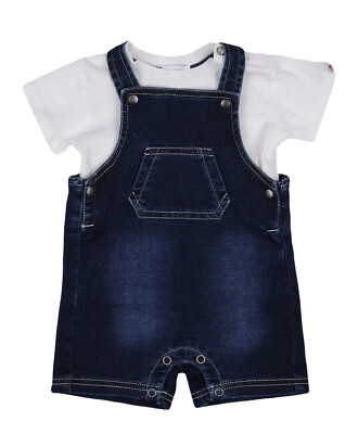 ABSORBA Baby Junge Denim Latzhose & T-Shirt Set - Atemberaubendes Outfit - 6M / 68CM
