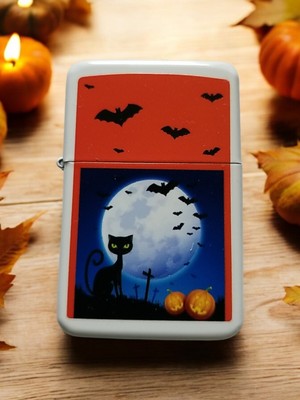 Custom Lighter Halloween Cat  Windproof Cigarette Lighter