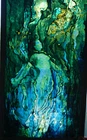 Louis Comfort Tiffany's The Mermaid Glass Suncatcher, Reproduction FMNH Vintage