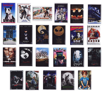 TIM BURTON MOVIE POSTER MAGNETS (Beetlejuice Edward Scissorhands Pee Wee Batman)