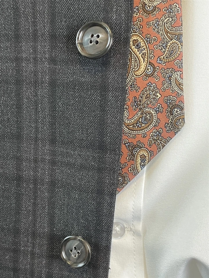 Stafford 44L Gray Check Year Round Sport Coat Classic Fit 2Btn Blazer Jacket - Image 4 of 4