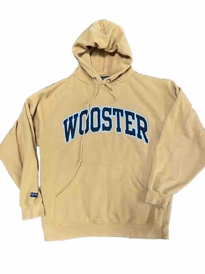 Vintage Jansport College Wooster Hoodie Sweatshirt Embroidered