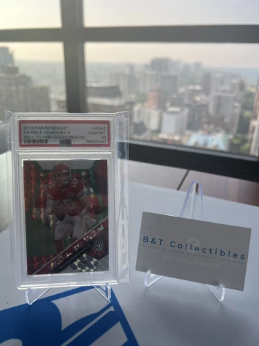 2020 Panini Mosaic #WW1 PATRICK MAHOMES II Will To Win Green Mosaic PSA 10 🔥🔥