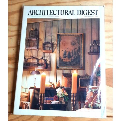Vintage Magazine Architectural Digest Antique Birdcage Country Home Nov 1985 Ori - Picture 1 of 2